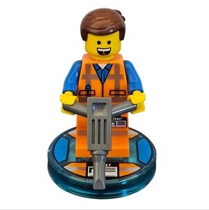 Lego Dimensions Emmet Minifigure From The Lego Movie With Jackhammer